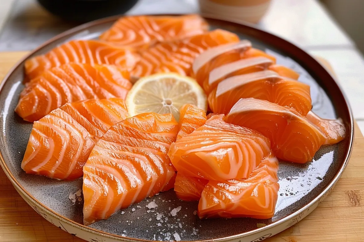 salmon sashimi