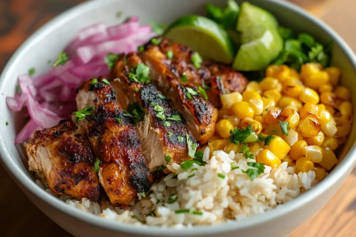 Street Corn Chicken Rice Bowl: Mexican-Style Meal2