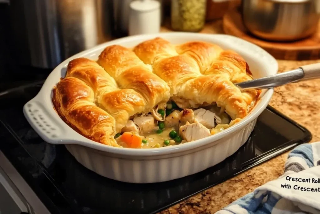 Easy Chicken Pot Pie with Crescent Rolls