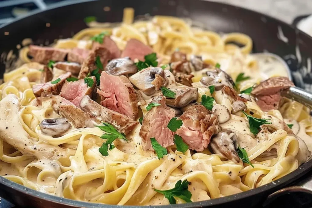 What meat goes well with Alfredo sauce?