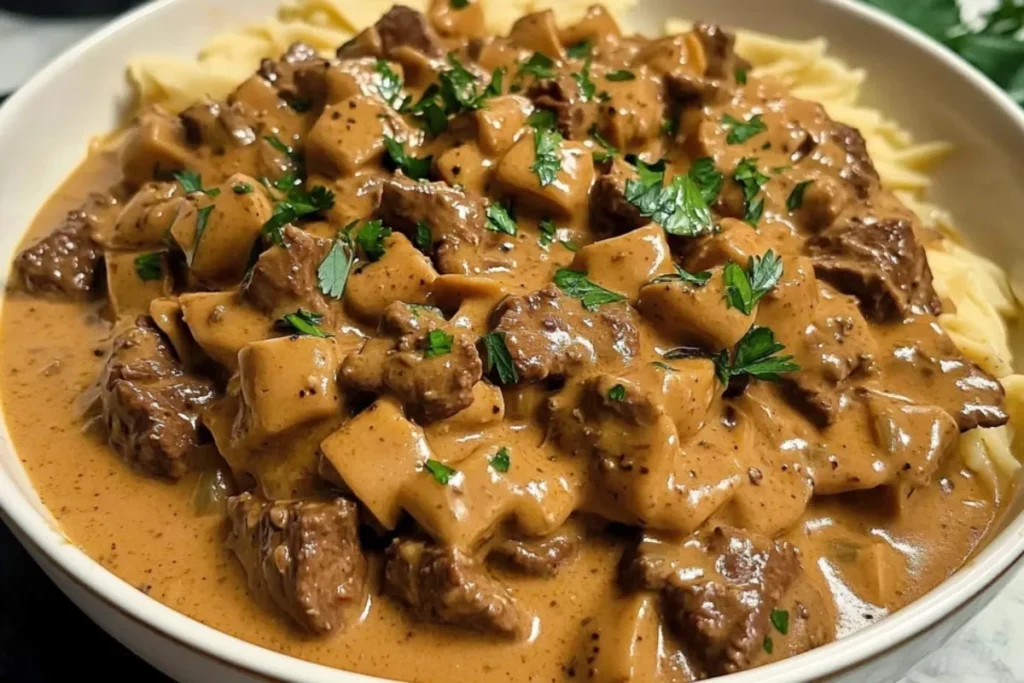 Vegetarian Beef Stroganoff