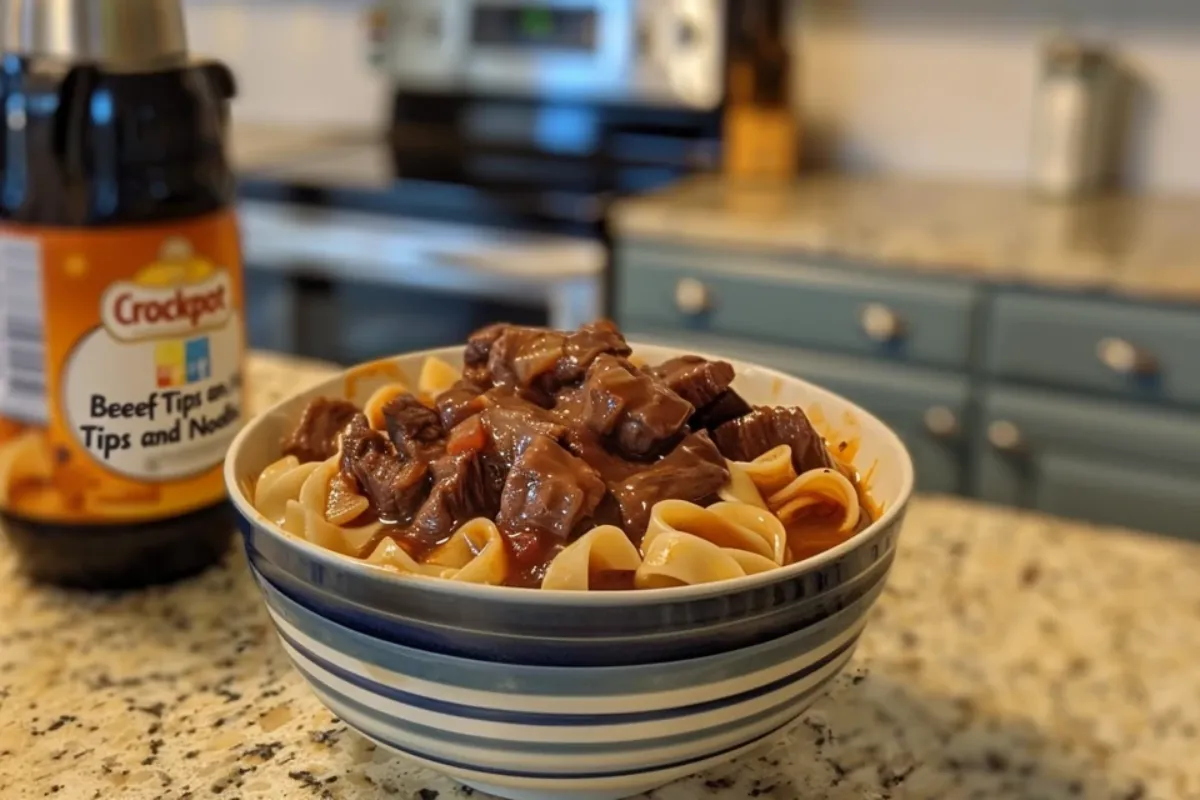 Crockpot Beef Tips and Noodles3