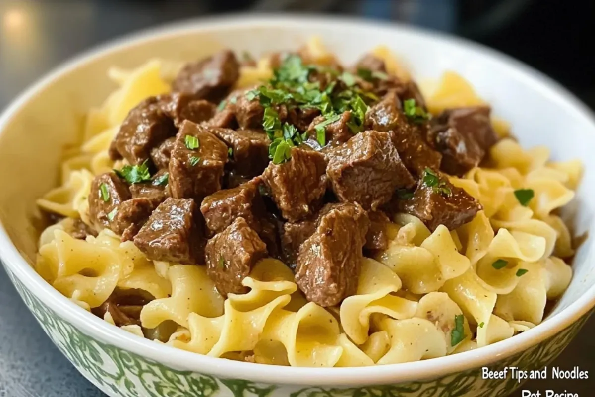 Beef Tips and Noodles Crock Pot Recipe