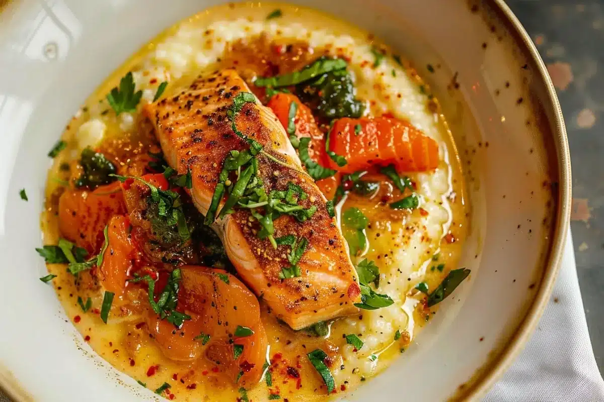 salmon and grits 1