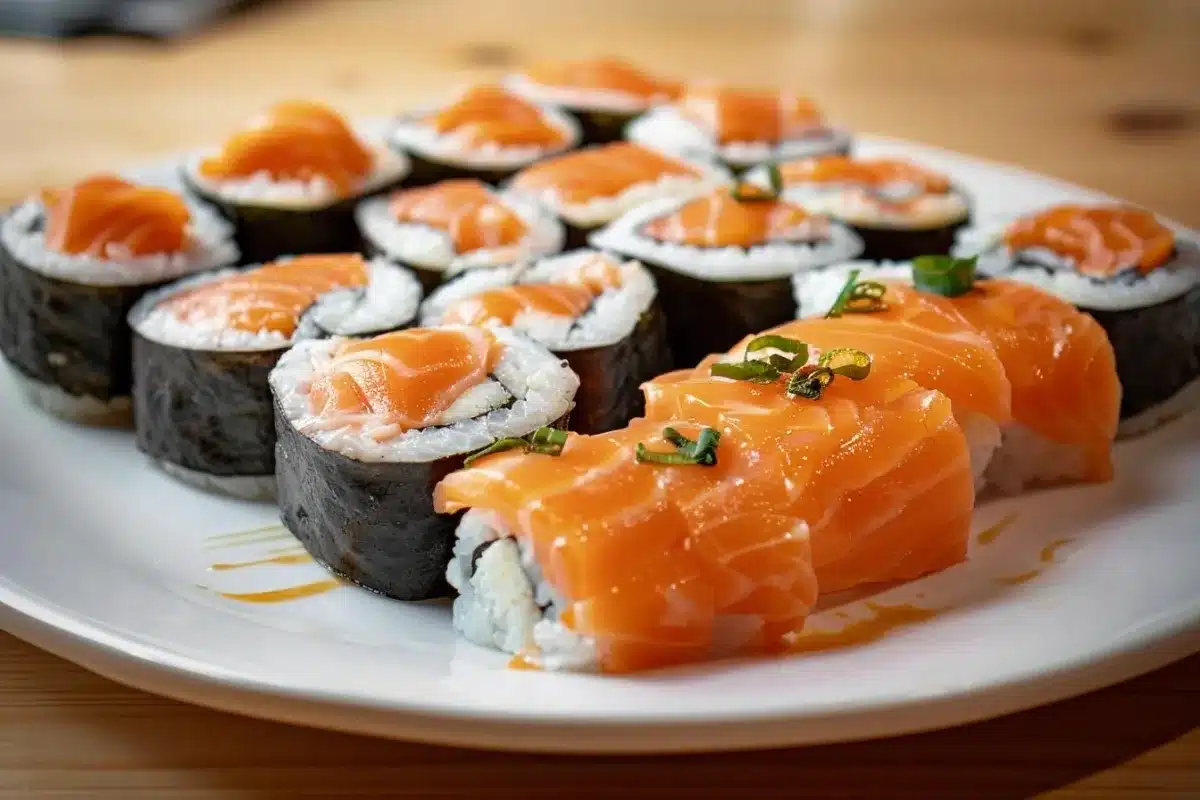 sushi order topped with salmon2