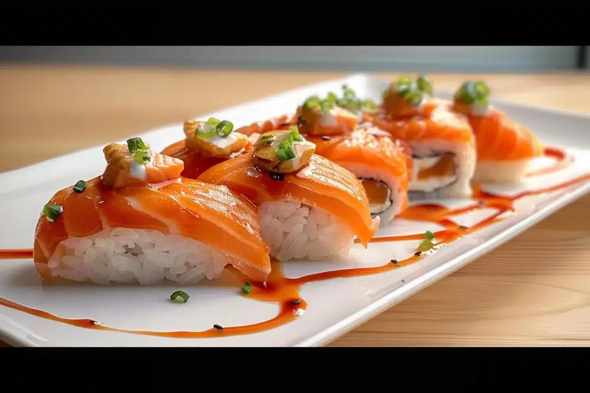 sushi order topped with salmon3