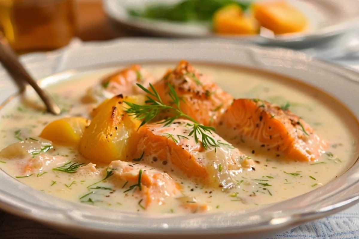 Finnish Salmon Soup (Lohikeitto)