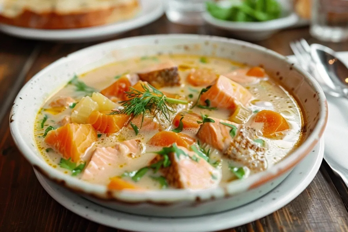 Fresh Ingredients for Finnish Salmon Soup Recipe